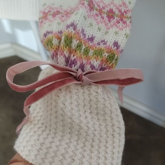 Tiara International Cross stitch print Sweater Cardigan button down Large *Vtg* - Picture 8 of 12